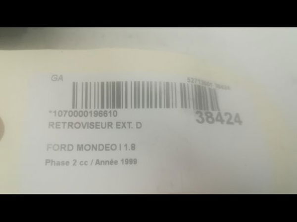 Retroviseur exterieur manuel droit Ford MONDEO II Clipper (BNP) 1.8 td (1996-2000)