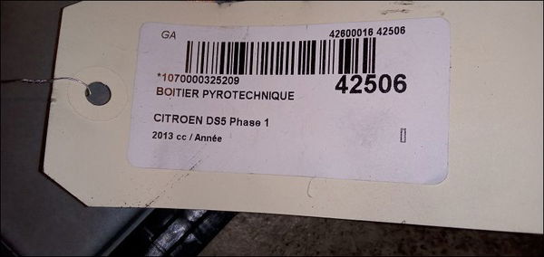 Boitier pyrotechnique Citroën DS5 2.0 hdi 165 hybrid4 4x4 (2011-2015) 5 portes