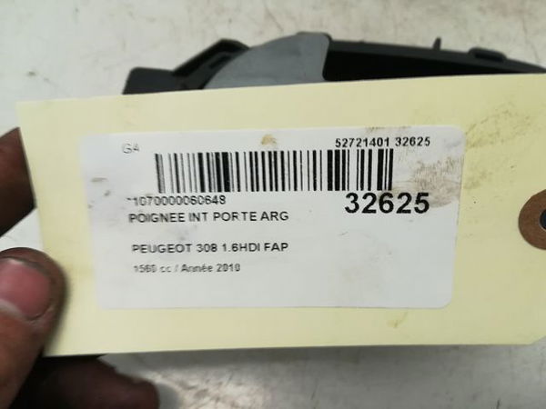 Poignee int porte arg Peugeot 308 I (4A_, 4C_) 1.6 hdi (2007-2014) 5 portes