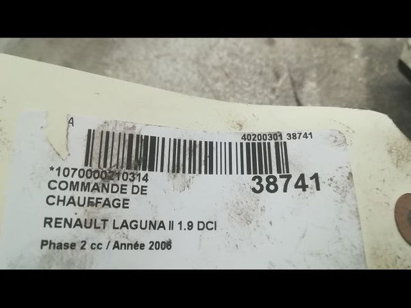 Commande de chauffage Renault LAGUNA II (BG0-1_) 1.9 dci (2001-2007)