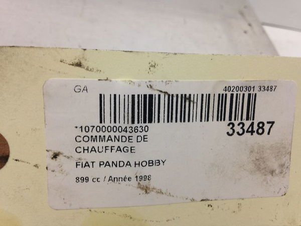 Commande de chauffage FIAT PANDA I  L
