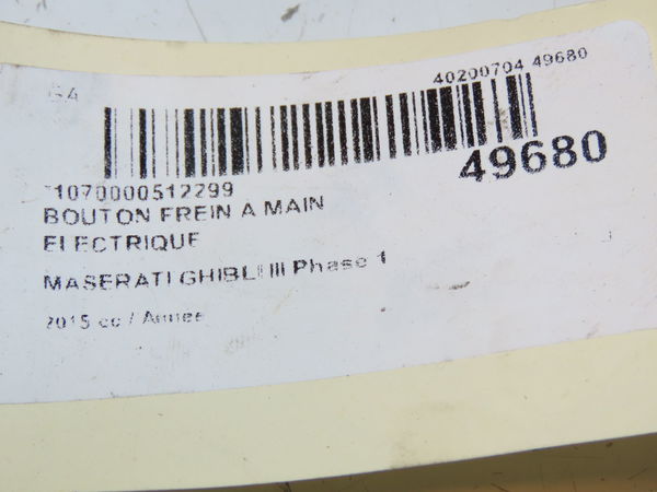 Bouton frein a main electrique Maserati GHIBLI III (M157) 3.0 d (2013) 4 portes