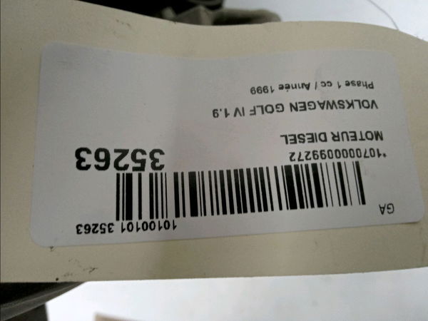 Moteur diesel VOLKSWAGEN GOLF IV  1.9 TDI 90ch