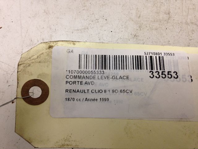 Commande lève-glace porte avant droite Renault CLIO II (BB_, CB_) 1.9 d (b-cb0e, bb0j) (1998-2005)