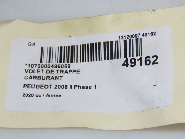 Volet de trappe carburant Peugeot 2008 II (UD_, US_, UY_, UK_) 1.2 puretech 130 (2019)