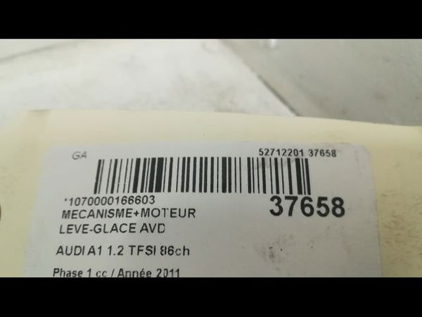 Mecanisme  moteur lève-glace avant droit Audi A1 (8X1, 8XK) 1.2 tfsi (2010-2015)