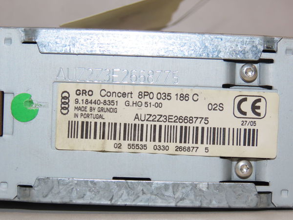 Autoradio Audi A3 Sportback (8PA) 2.0 tdi 16v (2004-2013) 5 portes