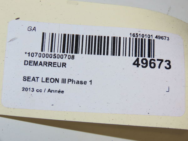Démarreur Seat LEON (5F1) 1.2 tsi (2012-2018)