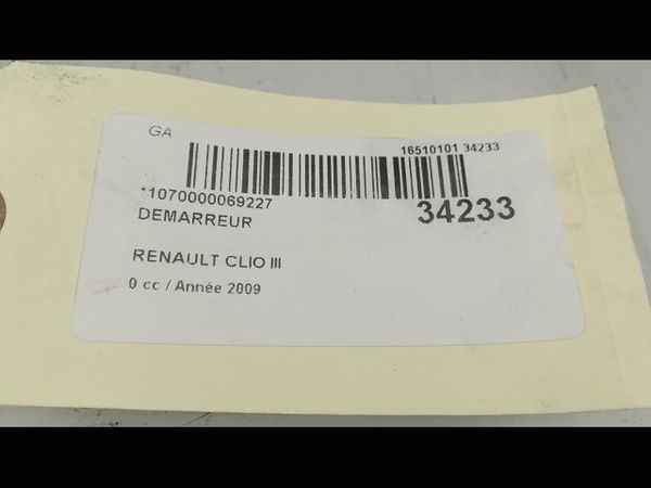 Démarreur RENAULT CLIO III Phase 1 09-2005--03-2009 1.5 DCI 85ch