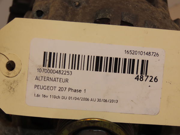 Alternateur Peugeot 207-207 (WA_, WC_) 1.6 16v (2006-2013)