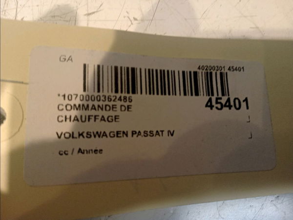 Commande de chauffage Volkswagen PASSAT B6 Variant (3C5) 2.0 tdi (2005-2010) 5 portes