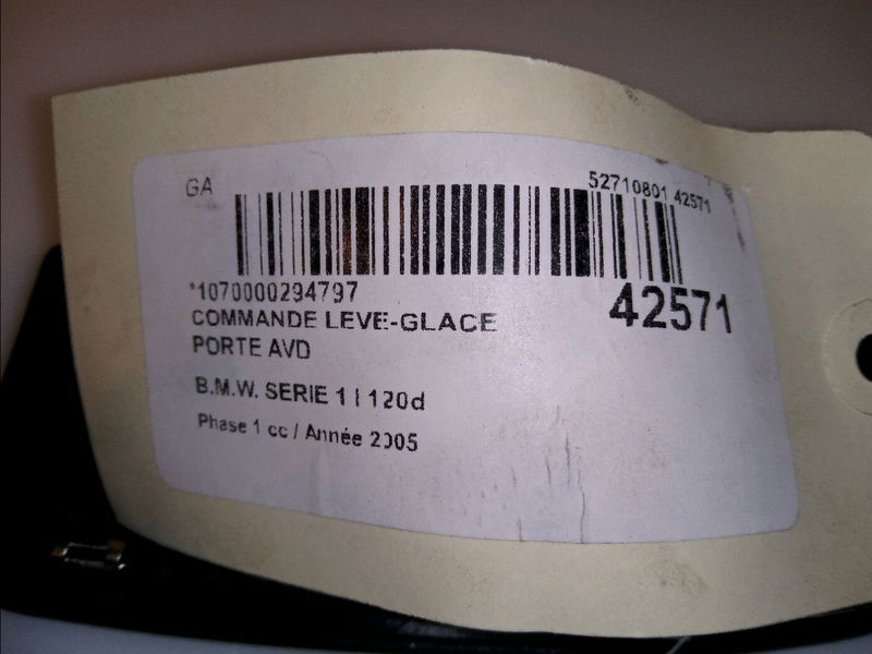 Commande lève-glace porte avant droite Bmw 1 (E87) 120 d (2004-2011)