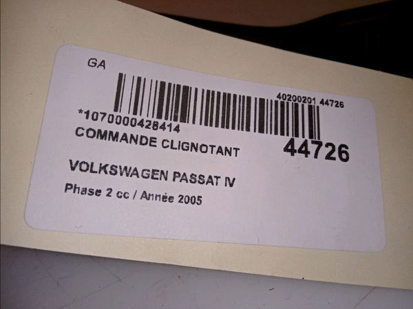 Commande clignotant Volkswagen PASSAT B5.5 (3B3) 1.9 tdi (2000-2005)
