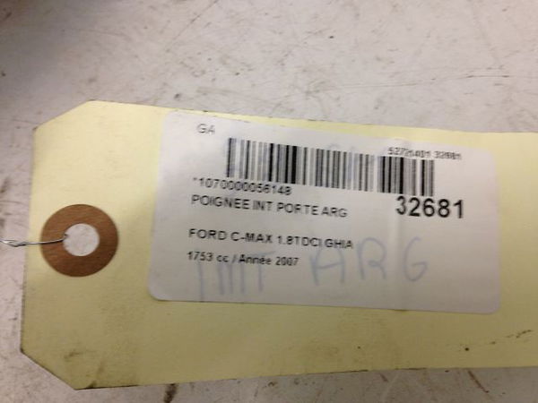 Poignee int porte arg FORD CMAX I Phase 2 03-2007--09-2010 1.8 TDCI 8v 115ch