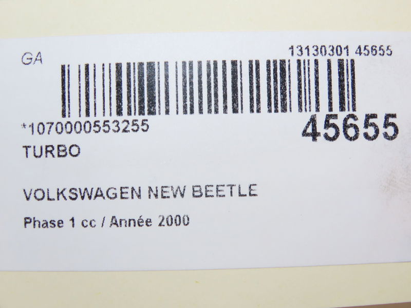 Turbo Volkswagen NEW BEETLE (9C1, 1C1) 1.9 tdi (1998-2004)