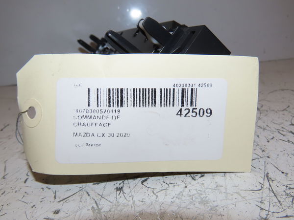 Commande de chauffage Mazda CX-30 (DM) 1.8 skyactiv-d (2019)