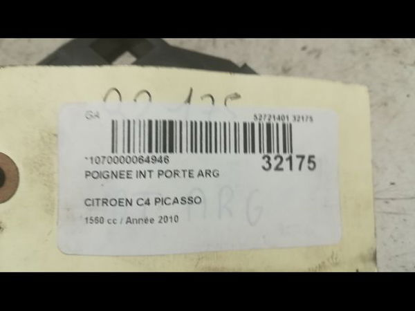 Poignee int porte arg Citroën C4 PICASSO I Monospace (UD_) 1.6 hdi (2007-2013) 5 portes