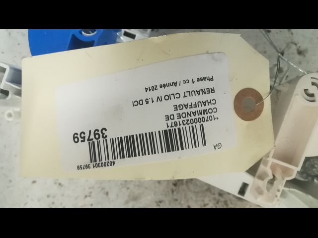 Commande de chauffage Renault CLIO IV (BH_) 1.5 dci 75 (2012) 5 portes