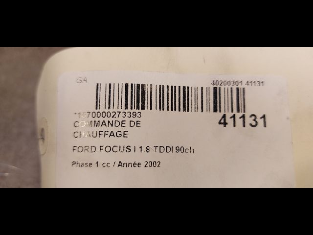 Commande de chauffage Ford FOCUS I (DAW, DBW) 1.8 turbo di - tddi (1998-2004)