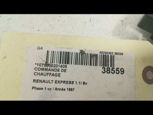 Commande de chauffage Renault EXPRESS Camionnette-Monospace (F40_, G40_) 1.1 (1993-1995) 3 portes
