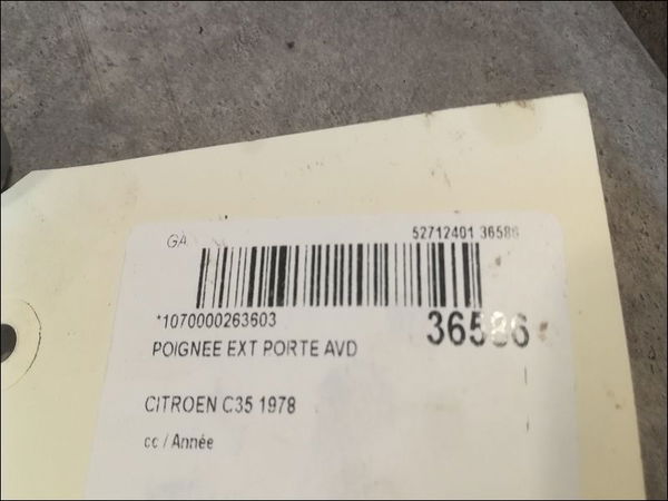 Poignee ext porte avd Citroën C35 Camionnette 2.2 d (1973-1980)