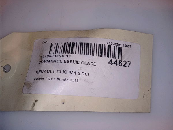 Commande essuie glace Renault CLIO IV (BH_) 1.5 dci 90 (2012) 5 portes