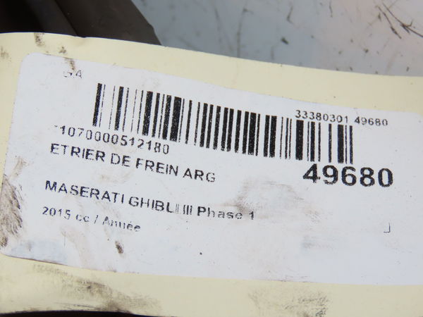 Etrier de frein arrière gauche Maserati GHIBLI III (M157) 3.0 d (2013) 4 portes