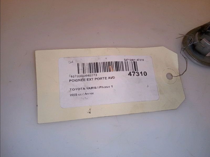 Poignee ext porte avd Toyota YARIS (_P1_) 1.3 (scp12_, scp13_) (2002-2005)