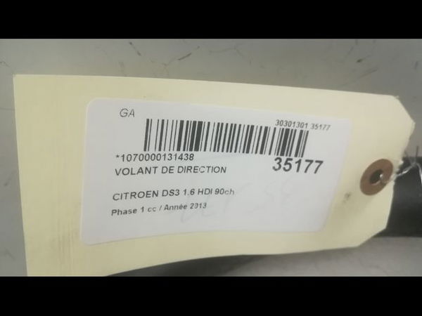 Volant de direction Citroën DS3 (SA_) 1.6 hdi 90 (2009-2015) 3 portes
