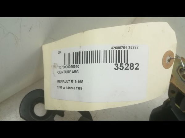 Ceinture arrière gauche Renault 19 II Cabriolet (D53_, 853_) 1.8 16v (d53d) (1992-1996)