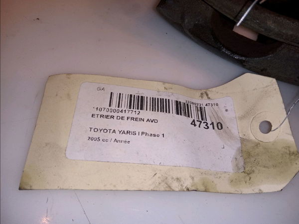 Etrier de frein avant droit Toyota YARIS (_P1_) 1.3 (scp12_, scp13_) (2002-2005)