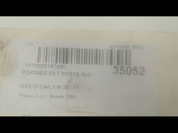 Poignee ext porte avd Iveco DAILY III Camion plate-forme-Châssis 35 s 13,35 c 13 (1999-2006)