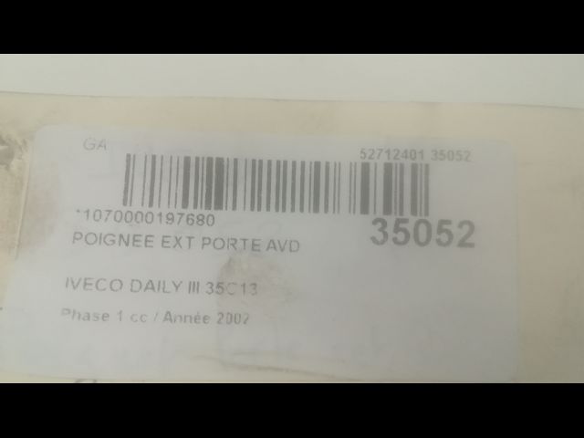 Poignee ext porte avd Iveco DAILY III Camion plate-forme-Châssis 35 s 13,35 c 13 (1999-2006)
