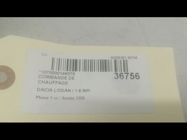 Commande de chauffage Dacia LOGAN (LS_) 1.6 (lsob, lsod, lsof, lsoh) (2004)