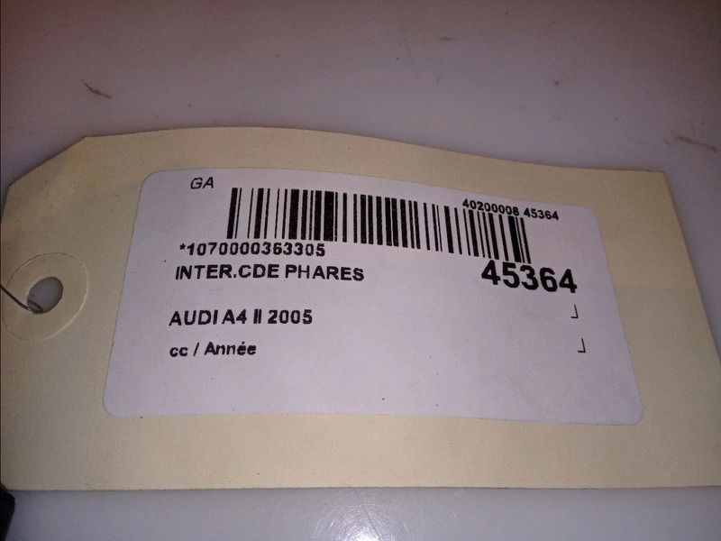 Interrupteur commande de phares Audi A4 B7 Avant (8ED) 2.0 tdi (2004-2008)