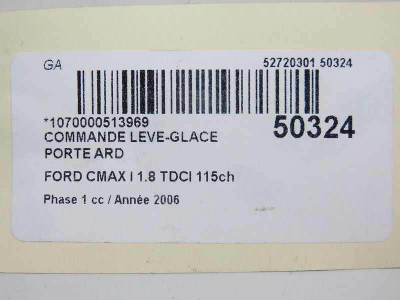 Commande leve-glace porte arrière droite Ford FOCUS C-MAX (DM2) 1.8 tdci (2005-2007) 5 portes