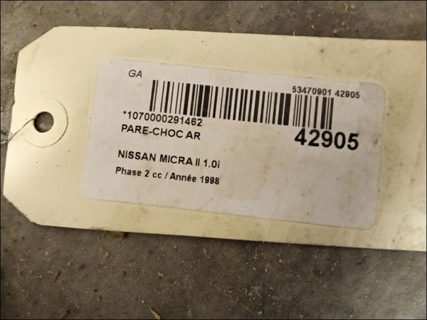 Pare-choc arrière Nissan MICRA II (K11) 1.0 i 16v (1992-2000)