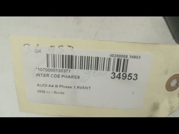 Interrupteur commande de phares Audi A4 B7 Avant (8ED) 1.9 tdi (2004-2008)