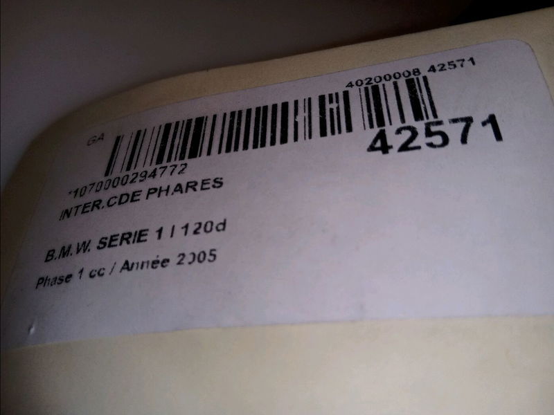 Interrupteur commande de phares Bmw 1 (E87) 120 d (2004-2011)
