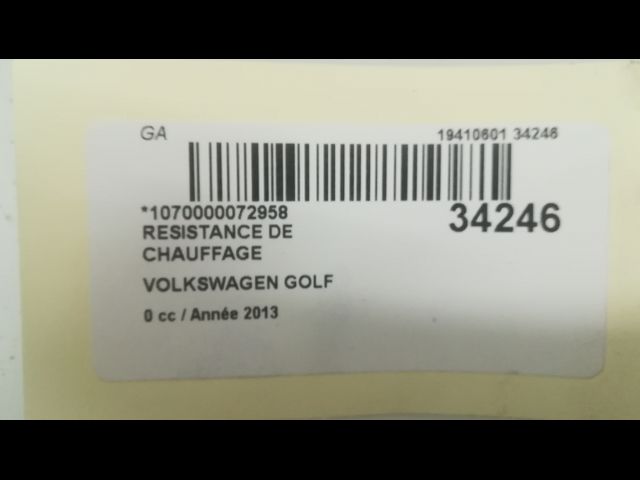 Resistance de chauffage VOLKSWAGEN GOLF III Phase 1 01-1992--12-1997 1.9 TD