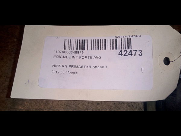 Poignee int porte avg Nissan PRIMASTAR Autobus-Autocar (X83) Dci 120 (2006)