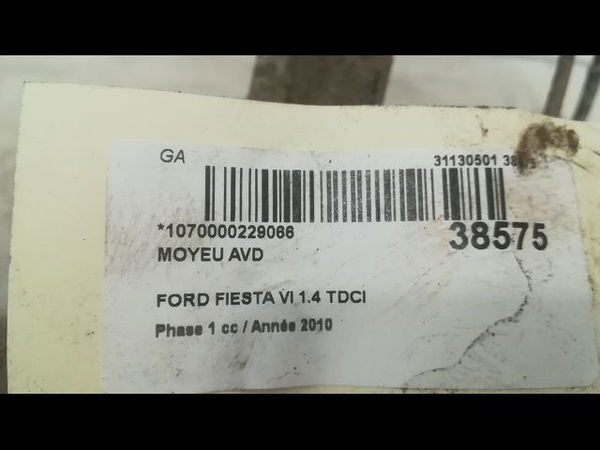 Moyeu avd Ford FIESTA VI (CB1, CCN) 1.4 tdci (2010-2012) 3 portes