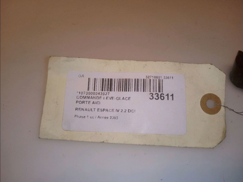 Commande lève-glace porte avant droite Renault ESPACE IV (JK0-1_) 2.2 dci (jk0h) (2002-2006)