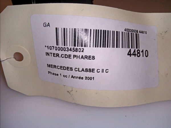 Interrupteur commande de phares Mercedes-benz CLASSE C (W203) C 220 cdi (203.006) (2000-2007) 4 portes