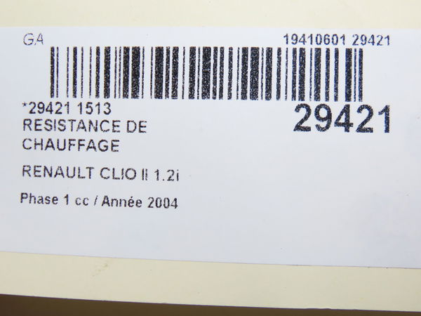 Resistance de chauffage RENAULT CLIO II  1.2i