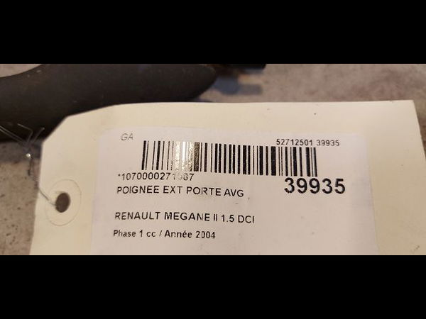 Poignee ext porte avg Renault MEGANE II (BM0-1_, CM0-1_) 1.5 dci (bm02, bm13, bm2a, cm02, cm13) (2003-2008)