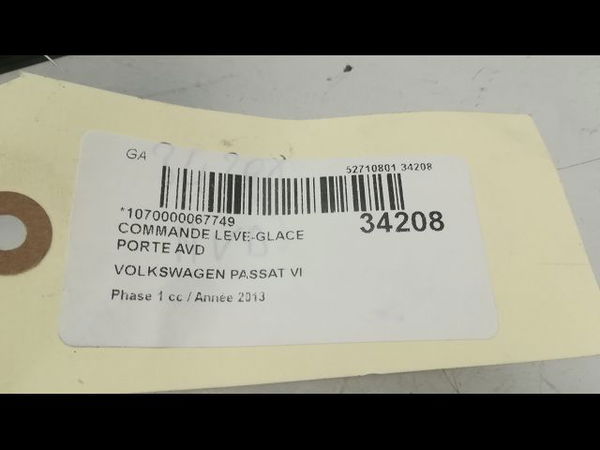 Commande lève-glace porte avant droite Volkswagen PASSAT B7 Variant (365) 2.0 tdi (2010-2014)
