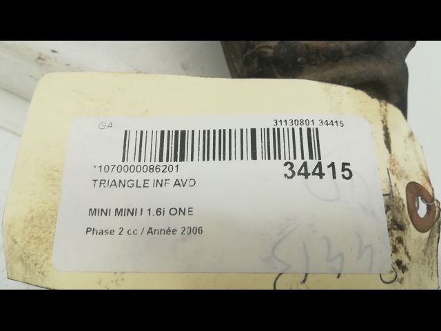 Triangle inf avd Mini MINI (R50, R53) Cooper (2001-2006) 3 portes