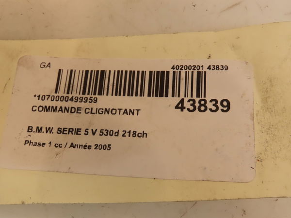 Commande clignotant Bmw 5 (E60) 530 d (2002-2005)