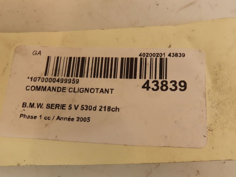 Commande clignotant Bmw 5 (E60) 530 d (2002-2005)